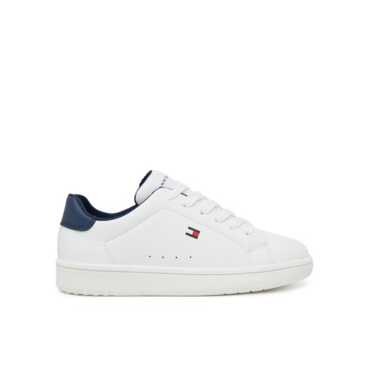 Tommy Hilfiger Sneakersy Low Cut Lace-Up T3X9-34073-1355X S Biały ze sklepu MODIVO w kategorii Buty sportowe dziecięce - zdjęcie 184663366