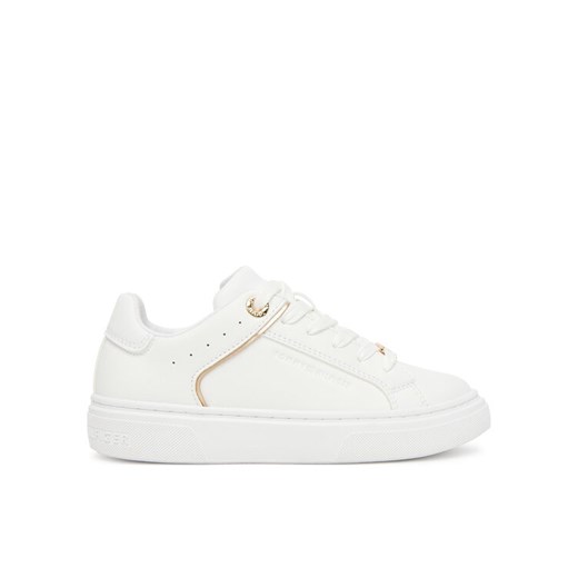 Tommy Hilfiger Sneakersy Low Cut Lace Up Sneaker T3A9-33982-1355 S Biały ze sklepu MODIVO w kategorii Buty sportowe dziecięce - zdjęcie 184663369