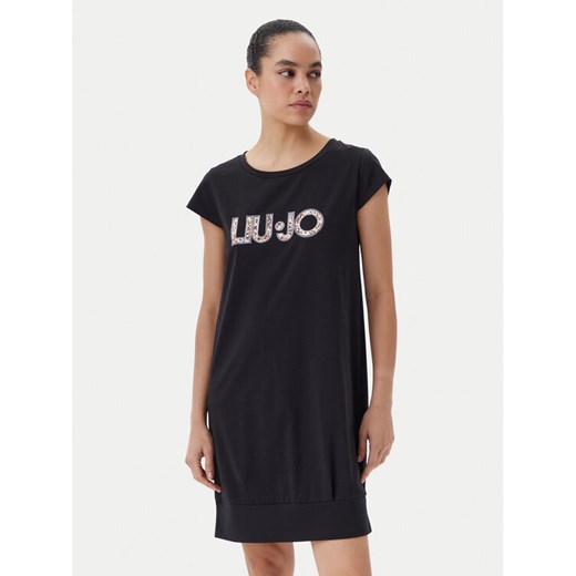 Liu Jo Beachwear Sukienka codzienna VA5194 JS003 Czarny Regular Fit ze sklepu MODIVO w kategorii Sukienki - zdjęcie 184663407