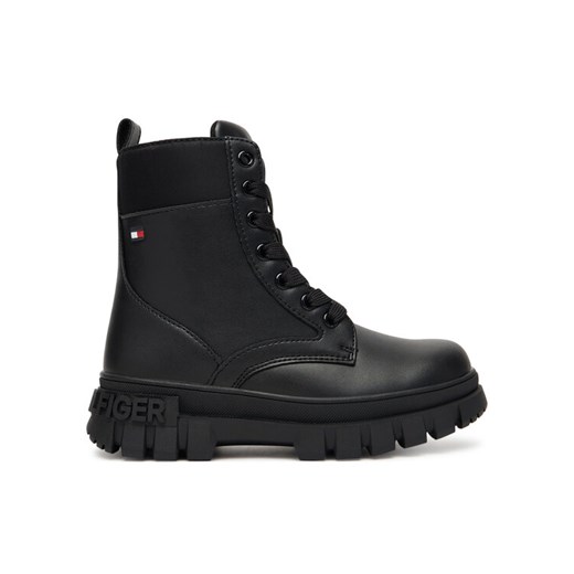 Tommy Hilfiger Trapery Lace-Up Bootie T3A5-34046-1695 S Czarny ze sklepu MODIVO w kategorii Buty zimowe dziecięce - zdjęcie 184663427