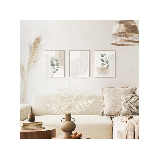 Orangewallz Druki artystyczne (3 szt.) &quot;Light Abstract&quot; w ramce ze sklepu Limango Polska w kategorii Obrazy - zdjęcie 184664456
