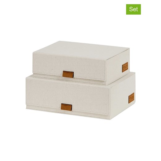 STORE IT Pudełka (2 szt.) &quot;Premium&quot; w kolorze kremowym ze sklepu Limango Polska w kategorii Pudełka i pojemniki - zdjęcie 184664936