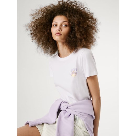Pepe Jeans Koszulka &quot;Amanda&quot; w kolorze białym ze sklepu Limango Polska w kategorii Bluzki damskie - zdjęcie 184665229