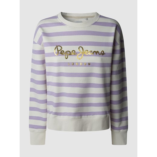 Pepe Jeans Bluza &quot;Anna&quot; w kolorze biało-fioletowym ze sklepu Limango Polska w kategorii Bluzy damskie - zdjęcie 184665246