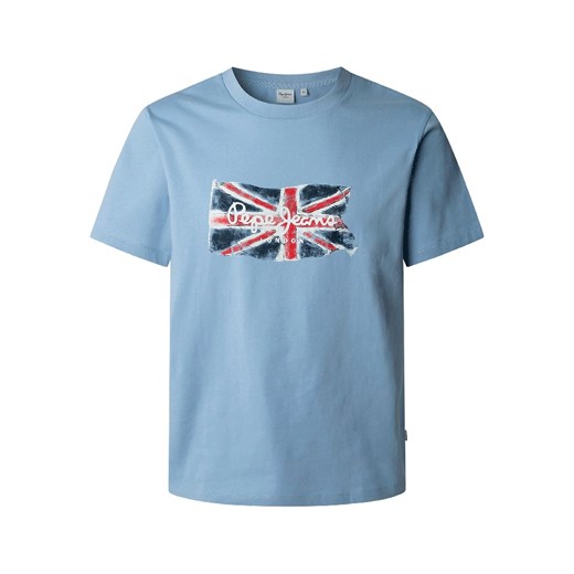 Pepe Jeans Koszulka w kolorze błękitnym ze sklepu Limango Polska w kategorii T-shirty męskie - zdjęcie 184665277