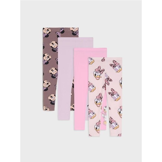 Sinsay - Legginsy 4 pack Minnie Mouse - kremowy ze sklepu Sinsay w kategorii Spodnie dziewczęce - zdjęcie 184665668