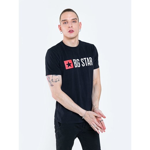 BIG STAR Koszulka w kolorze czarnym ze sklepu Limango Polska w kategorii T-shirty męskie - zdjęcie 184666007