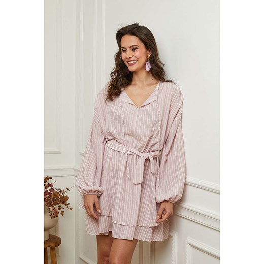 Plume Sukienka &quot;Bichi&quot; w kolorze jasnoróżowo-białym Plume L okazja Limango Polska