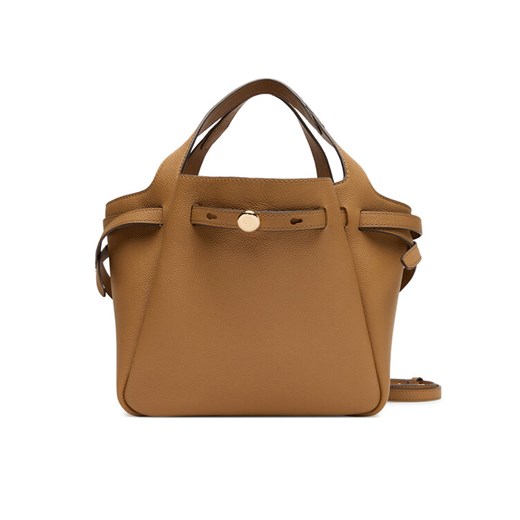 Torebka Tory Burch Romy Satchel 164866 Brązowy ze sklepu eobuwie.pl w kategorii Torby Shopper bag - zdjęcie 184666618