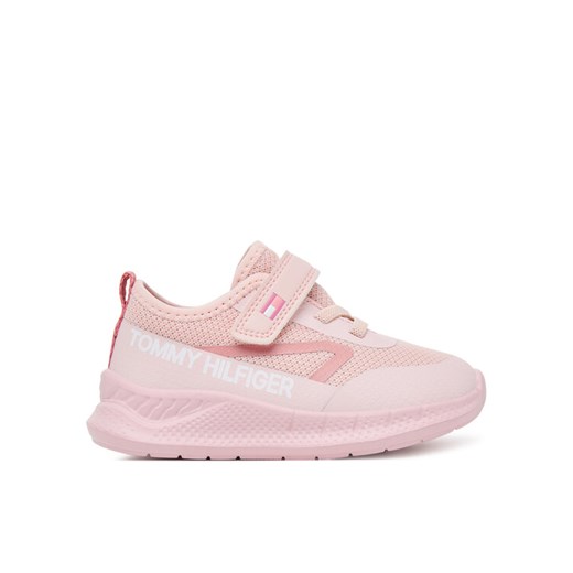 Sneakersy Tommy Hilfiger Low Cut Lace-Up/Velcro Sneaker T1A9-33990-1843 M Różowy ze sklepu eobuwie.pl w kategorii Buty sportowe dziecięce - zdjęcie 184666688