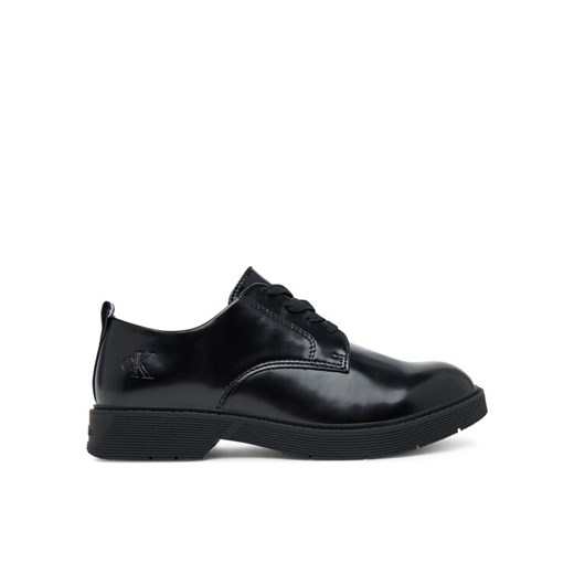 Oxfordy Calvin Klein Low Cut Lace-Up Shoe V3X4-83182-1453 D Czarny ze sklepu eobuwie.pl w kategorii Półbuty dziecięce - zdjęcie 184666699