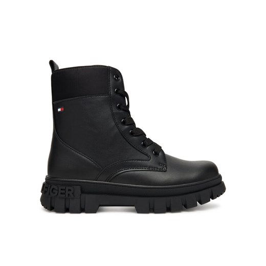Trapery Tommy Hilfiger Lace-Up Bootie T3A5-34046-1695 D Czarny ze sklepu eobuwie.pl w kategorii Buty zimowe dziecięce - zdjęcie 184666715