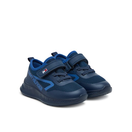 Tommy Hilfiger Sneakersy Low Cut Lace-Up/Velcro Sneaker T1B9-34110-1843 M Granatowy ze sklepu MODIVO w kategorii Buty sportowe dziecięce - zdjęcie 184667835