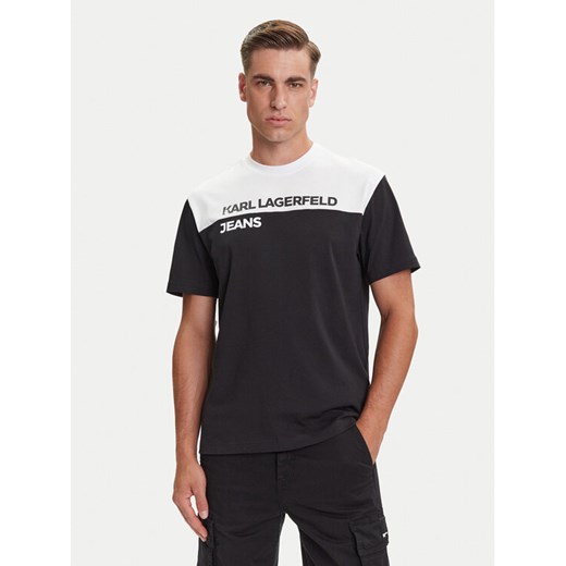 Karl Lagerfeld Jeans T-Shirt A3M17004 Czarny Regular Fit ze sklepu MODIVO w kategorii T-shirty męskie - zdjęcie 184667895