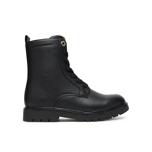 Tommy Hilfiger Trapery Lace-Up Bootie T3A5-34012-1355 D Czarny ze sklepu MODIVO w kategorii Buty zimowe dziecięce - zdjęcie 184667957