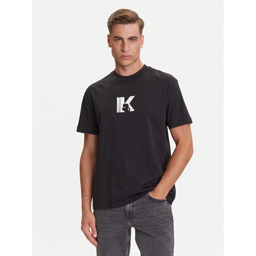 Karl Lagerfeld Jeans T-Shirt A3M17057 Czarny Regular Fit ze sklepu MODIVO w kategorii T-shirty męskie - zdjęcie 184667969