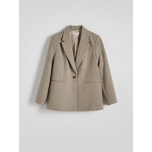 Reserved - Marynarka z wełną w jodełkę - wielobarwny Reserved S wyprzedaż Reserved