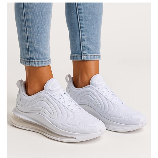 Buty sportowe białe sznurowane sneakersy /C1-3 1717953 W388/ ze sklepu Pantofelek24.pl w kategorii Buty sportowe damskie - zdjęcie 184669519