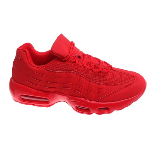 Czerwone wiązane męskie buty sportowe /F1-3 17955 G381/ ze sklepu Pantofelek24.pl w kategorii Trampki męskie - zdjęcie 184669548