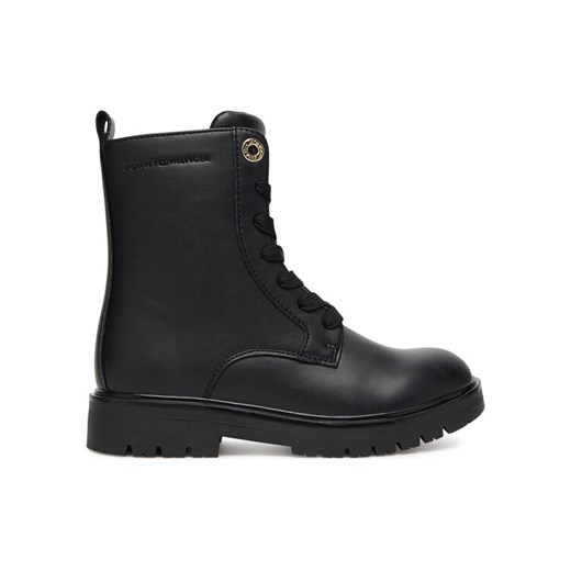 Tommy Hilfiger Trapery Lace-Up Bootie T3A5-34012-1355 S Czarny ze sklepu MODIVO w kategorii Buty zimowe dziecięce - zdjęcie 184670296