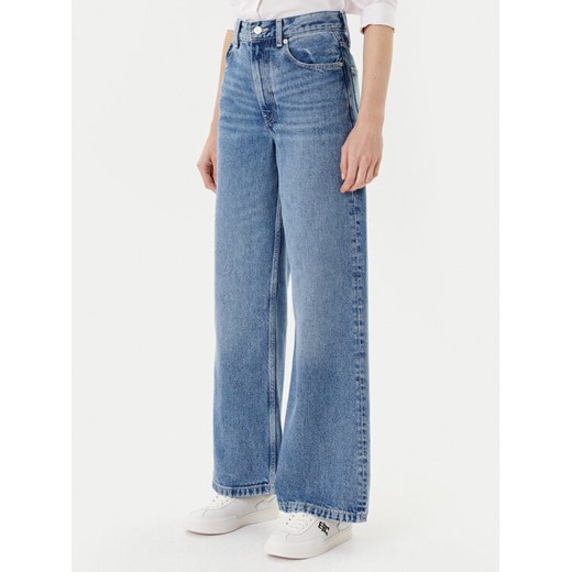 Tommy Hilfiger Jeansy WW0WW46484 Niebieski Wide Leg ze sklepu MODIVO w kategorii Jeansy damskie - zdjęcie 184670348