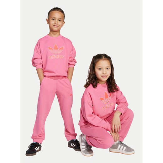 adidas Dres JY1152 Różowy Loose Fit ze sklepu MODIVO w kategorii Komplety dziewczęce - zdjęcie 184670365