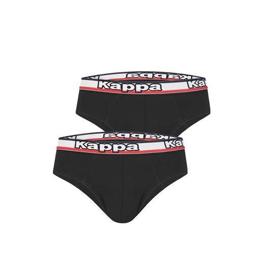 Kappa 2-pack slipy męskie bawełniane czarne z logotypem K1114, Kolor czarny, Rozmiar S, Kappa ze sklepu Primodo w kategorii Majtki męskie - zdjęcie 184670918