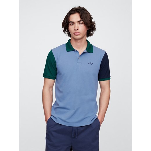GAP Koszulka polo w kolorze błękitnym ze sklepu Limango Polska w kategorii T-shirty męskie - zdjęcie 184671207