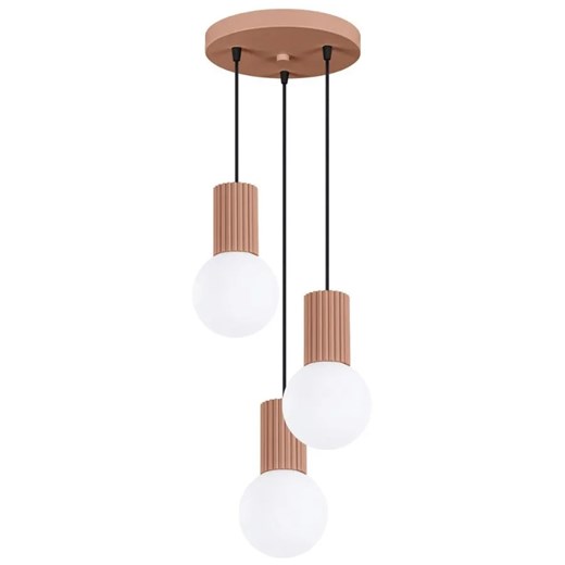 Beżowa lampa w stylu industrialnym - K600-Buble ze sklepu Edinos.pl w kategorii Lampy wiszące - zdjęcie 184671289