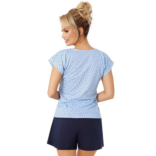 Bawełniana piżama damska w gwiazdki Star, Kolor granatowo-niebieski, Rozmiar S, Donna ze sklepu Intymna w kategorii Piżamy damskie - zdjęcie 184671337