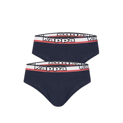 Kappa 2-pack slipy męskie bawełniane granatowe z logotypem K1114, Kolor granatowy, Rozmiar M, Kappa ze sklepu Intymna w kategorii Majtki męskie - zdjęcie 184671437