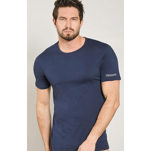 Kappa granatowa koszulka męska bawełniana z krótkim rękawem K1305, Kolor granatowy, Rozmiar M, Kappa ze sklepu Intymna w kategorii T-shirty męskie - zdjęcie 184671447