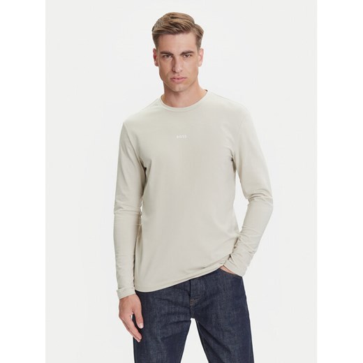 BOSS Longsleeve Tchark 50473286 Beżowy Regular Fit ze sklepu MODIVO w kategorii T-shirty męskie - zdjęcie 184672699
