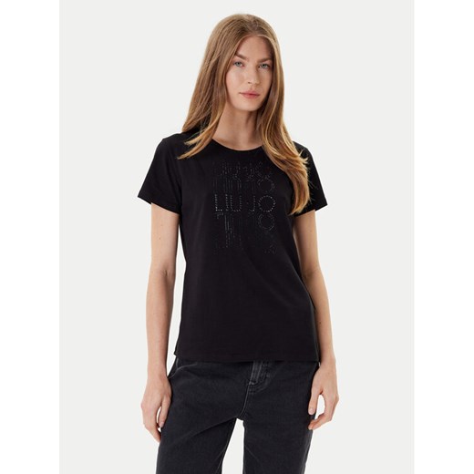 Liu Jo Sport T-Shirt TF5166 JS003 Czarny Regular Fit ze sklepu MODIVO w kategorii Bluzki damskie - zdjęcie 184672706