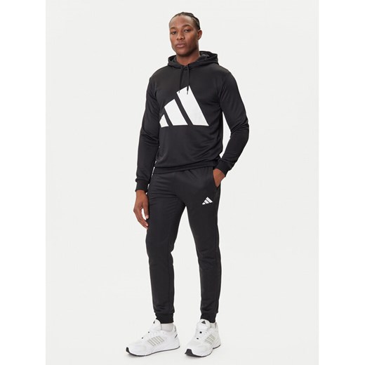 adidas Dres Big Logo French Terry JX5551 Czarny Regular Fit ze sklepu MODIVO w kategorii Dresy męskie - zdjęcie 184672727