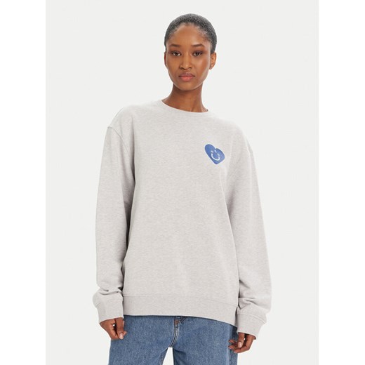 HUGO Bluza 50545052 Szary Oversize ze sklepu MODIVO w kategorii Bluzy damskie - zdjęcie 184672748