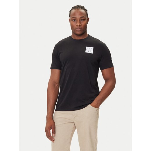 Calvin Klein Jeans T-Shirt Gradient Monogram LV04RC859G Czarny Regular Fit ze sklepu MODIVO w kategorii T-shirty męskie - zdjęcie 184672758