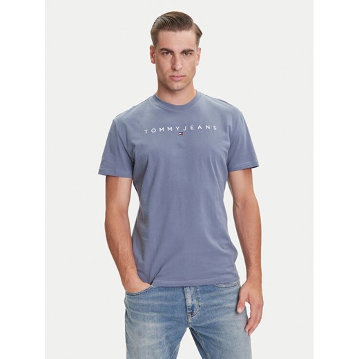 Tommy Jeans T-Shirt Linear Logo DM0DM20744 Niebieski Regular Fit ze sklepu MODIVO w kategorii T-shirty męskie - zdjęcie 184672769