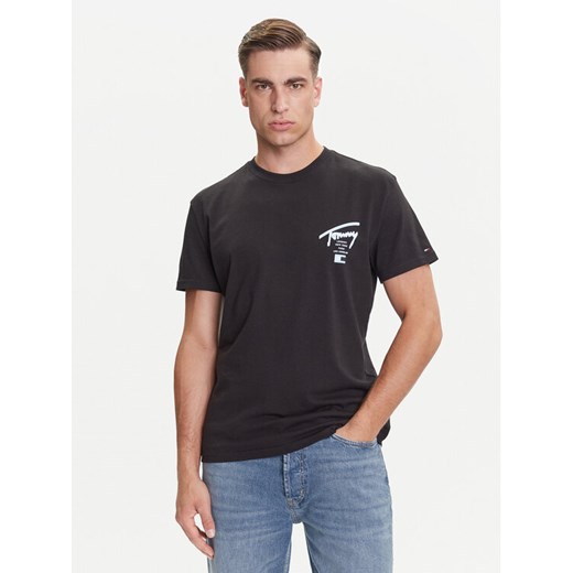 Tommy Jeans T-Shirt Signature City DM0DM21934 Czarny Regular Fit ze sklepu MODIVO w kategorii T-shirty męskie - zdjęcie 184672788