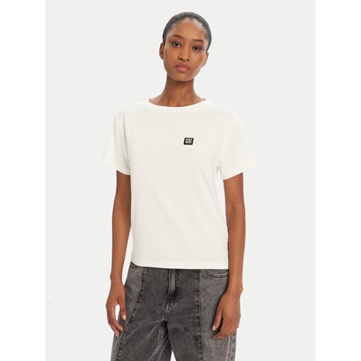 HUGO T-Shirt 50534300 Écru Regular Fit ze sklepu MODIVO w kategorii Bluzki damskie - zdjęcie 184672797