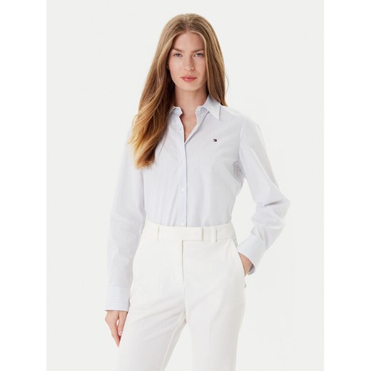 Tommy Hilfiger Koszula Ess WW0WW47169 Błękitny Regular Fit ze sklepu MODIVO w kategorii Koszule damskie - zdjęcie 184672826