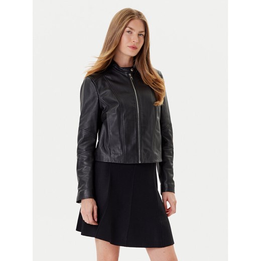 BOSS Kurtka skórzana C_Saleste1 50545625 Czarny Regular Fit ze sklepu MODIVO w kategorii Kurtki damskie - zdjęcie 184672829