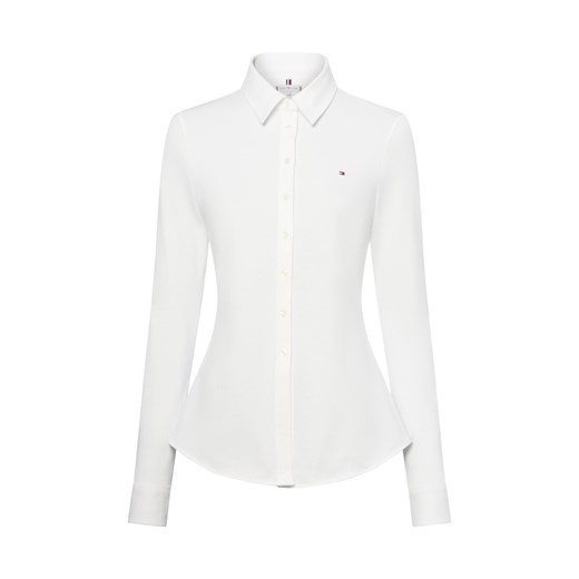 Tommy Hilfiger Damska koszulka polo Kobiety Bawełna écru jednolity ze sklepu vangraaf w kategorii Bluzki damskie - zdjęcie 184673478