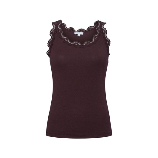 Marie Lund Top damski Kobiety Bawełna bordowy jednolity Marie Lund L vangraaf