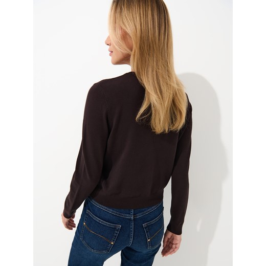 Mohito - Ciemnobrązowy kardigan z wiskozą - brązowy Mohito L Mohito