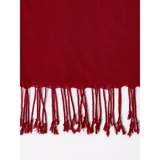 Mohito - Bordowy szalik z wiskozy - kasztanowy Mohito ONE SIZE Mohito