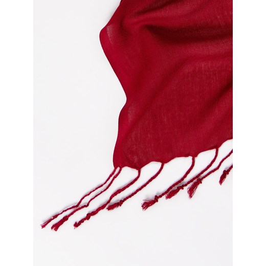 Mohito - Bordowy szalik z wiskozy - kasztanowy Mohito ONE SIZE Mohito