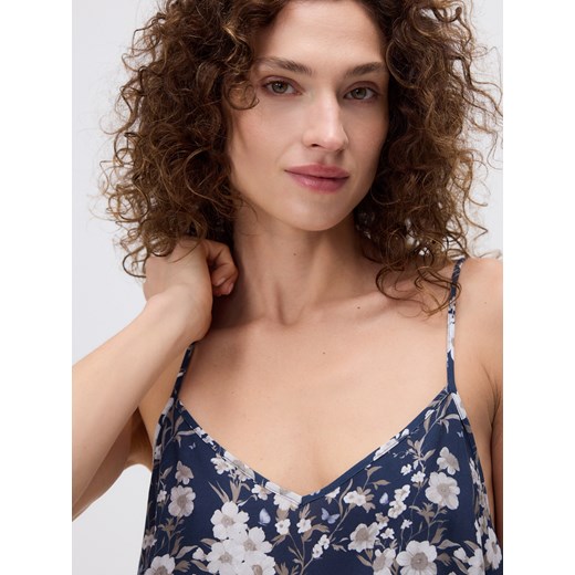 Reserved - Wzorzysta piżama dwuczęściowa - granatowy Reserved L Reserved