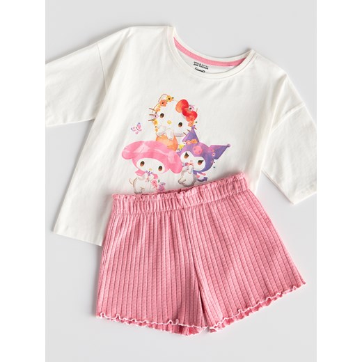 Reserved - Piżama Hello Kitty and Friends - złamana biel ze sklepu Reserved w kategorii Piżamy dziecięce - zdjęcie 184674119