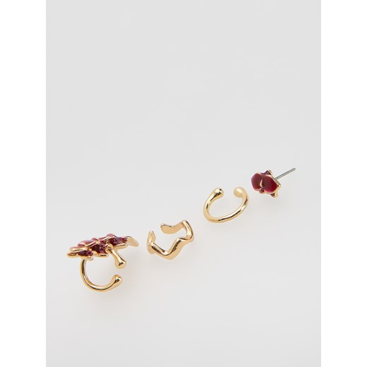 Reserved - Zestaw biżuterii z motywem kwiatów - różowy Reserved ONE SIZE Reserved